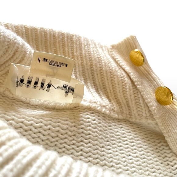 Brooke St. KATE SPADE Cream Swear with Gold Button Detail |Size: M| - Picture 5 of 6